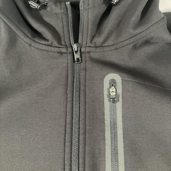 VRST Jacket Mens Large Black Soft Shell Hooded Full Zip Athletic Outdoor Logo - Picture 6 of 11